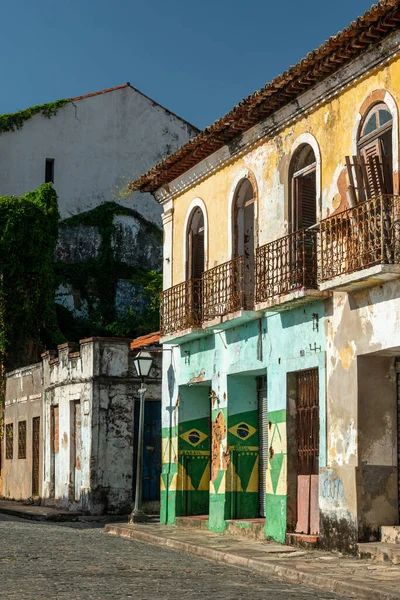 São Luis Maranhão Brasil Agosto 2016 Fachadas Edifícios Antigos Centro — Fotografia de Stock