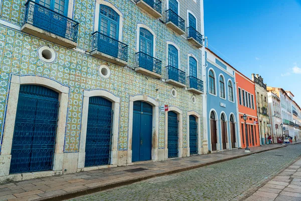 São Luis Maranhão Brasil Agosto 2016 Antiga Fachada Edifício Rua — Fotografia de Stock