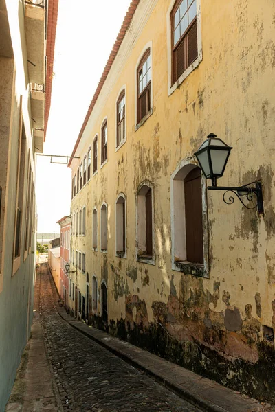 São Luis Maranhão Brasil Agosto 2016 Fachada Antiga Dos Edifícios — Fotografia de Stock