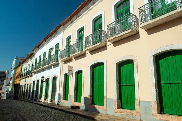 Sao Luis Maranhao Brasilien Den Augusti 2016 Gamla Fasaden Byggnaderna — Stockfoto