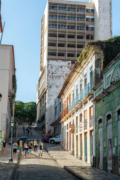 São Luis Maranhão Brasil Agosto 2016 Turistas Centro Histórico Com — Fotografia de Stock