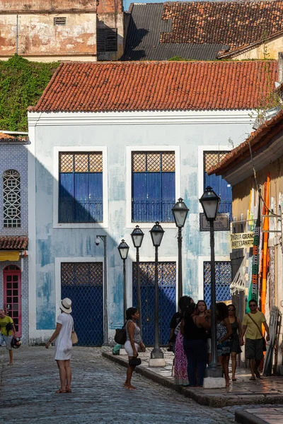 São Luis Maranhão Brasil Agosto 2016 Turistas Centro Histórico Com — Fotografia de Stock