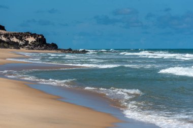 Pipa plajı, Tibau do Sul, 13 Ocak 2019 'da Brezilya, Rio Grande do Norte yakınlarında. Minas Sahili