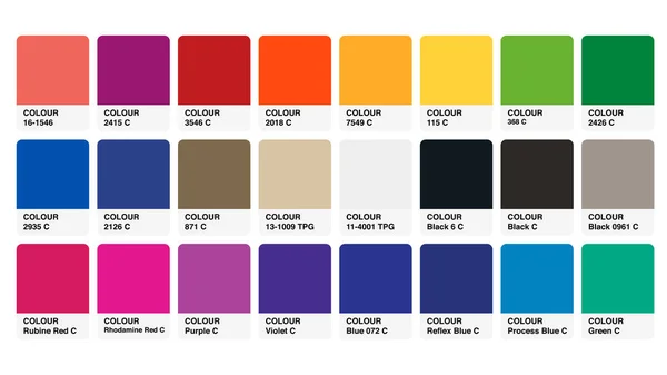 Renk Paleti Kataloğu RGB Örnek Vektörü