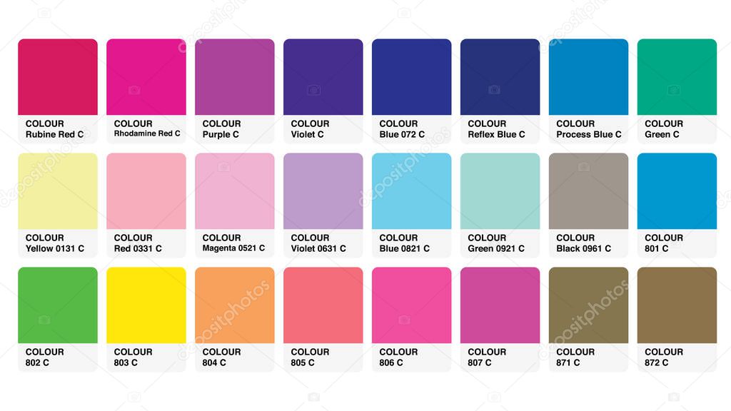 Colour Palette Catalog Samples Vector in RGB