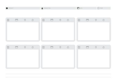 Film Oluşturmak için Storyboard Film Şablonu 