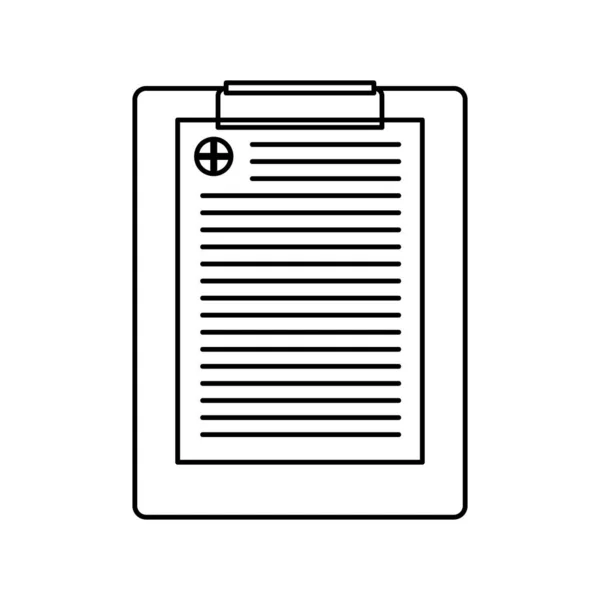 Liniensymbol Der Zwischenablage Isoliert Auf Weißem Hintergrund Minimalistisches Designelement Vektorillustration — Stockvektor
