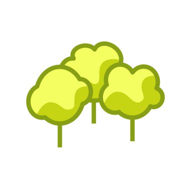 Beyaz arkaplanda izole edilmiş park alanının basit simgesi. Parkland tabelası düz stil. Vektör illüstrasyonu.