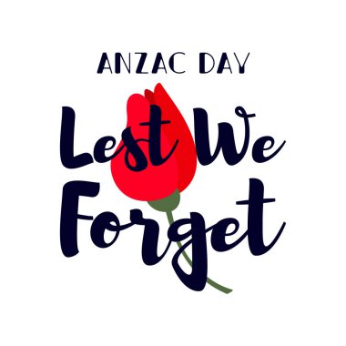 Uluslararası Anma Günü 'nün bir sembolü olan parlak kırmızı gelincik çiçeğinin vektör çizimi. Anzak günü sembolü. Mesajı unutmayalım. Beyaz arka planda izole edilmiş. Vektör illüstrasyonu.