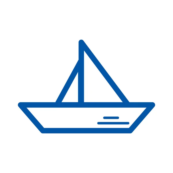Yacht Icône Ligne Bateau Sur Fond Blanc Sports Transports Loisirs — Image vectorielle