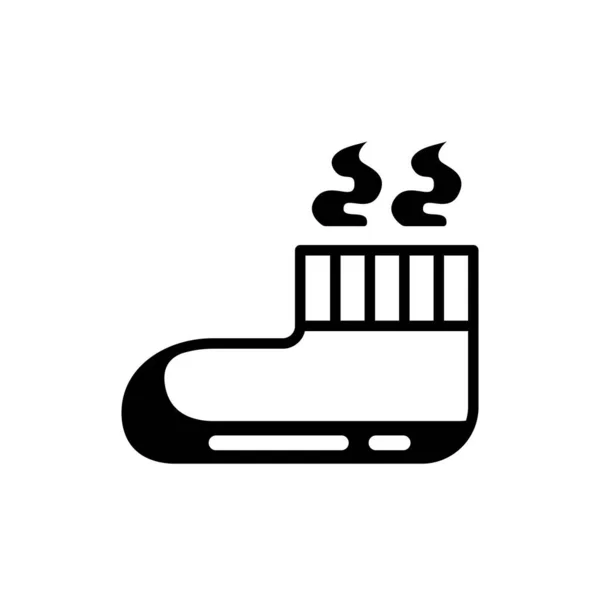 Erfrierungen Erste Hilfe Symbol Isoliert Auf Weißem Hintergrund Warme Socke — Stockvektor