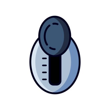 Otomatik vites kutusu simgesi beyaz arkaplanda izole edildi. Aktarım. Web tasarımı için vites kutusu düz vektör çizimi