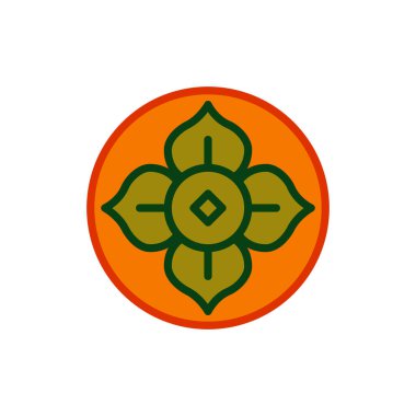 Renkli hurma, beyaz arkaplanda izole edilmiş Kaki meyve ikonu. Basit düz element. Vektör illüstrasyonu.