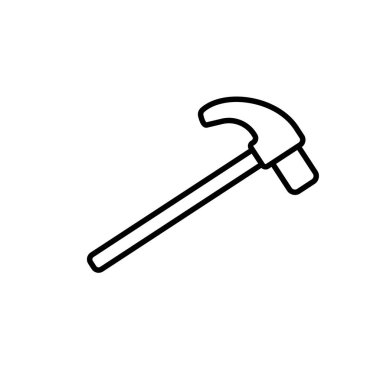 Marangoz çekici beyaz arka planda izole edilmiş. İnşaat, dekorasyon ve onarım hizmetleri için hat simgesi. Alet çantaları. Satış, kira. El aletleri. Çilingir, marangoz, ustabaşı....