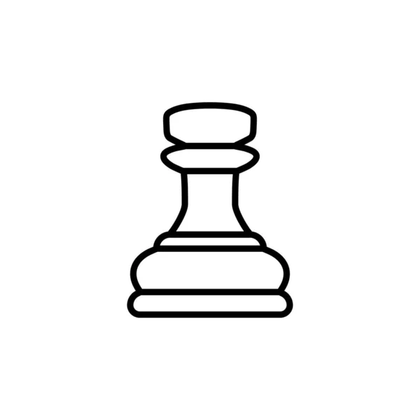 ícone De Estilo De Linha Da Peça De Xadrez Do Pawn Ilustração do