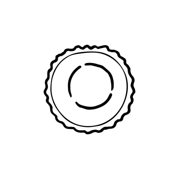 白地に単離されたライチ果実の手描きラインアイコン 甘いトロピカルフルーツ シンプルなミニマルアウトラインスタイル ロゴデザイン ベクターイラスト — ストックベクタ