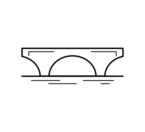 Icono Línea Del Puente Arco Aislado Sobre Fondo Blanco Diferentes — Archivo Imágenes Vectoriales