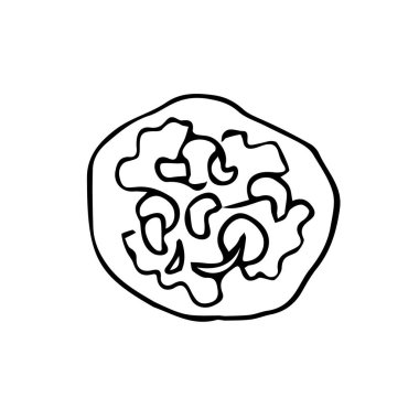 El çizimi Meksika geleneksel yemek ikonu beyaz arka planda izole edilmiş. Menü, poster, ağ için vektör illüstrasyonu. 