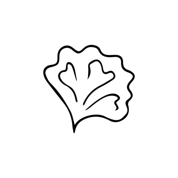 手绘蔬菜叶色拉图标隔离在白色背景上 概念农民市场 有机食品 杂货店 咖啡店 天然产品 — 图库矢量图片