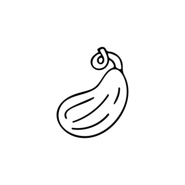 Beyaz arka planda el çizimi sebze ikonu var. Çiftçi pazarı, organik gıda, market, kafe, restoran kavramı. Doğal ürün, vejetaryen, taze, doğal, tasarım