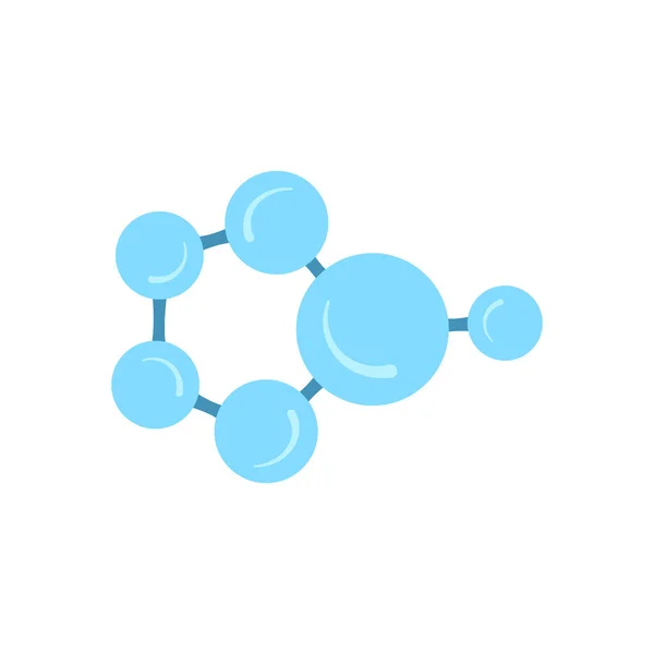 아이콘은 배경에서 분리되었다 원자들이 결합하고 화학적 화합물 물리학 생화학적 요소들 — 스톡 벡터