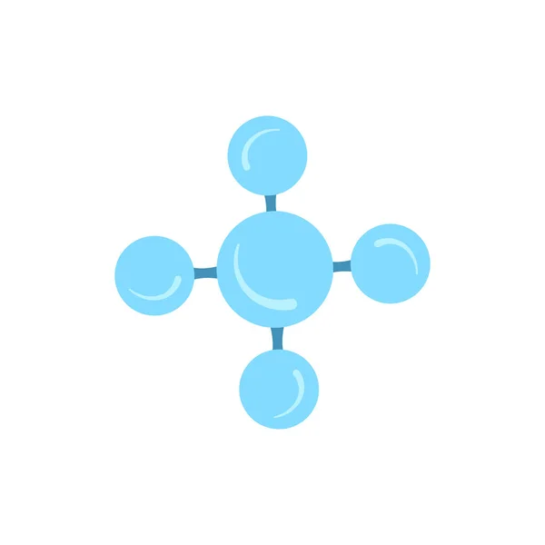 Beyaz Arkaplanda Moleküler Model Simgesi Izole Edildi Atom Grubu Birbirine — Stok Vektör