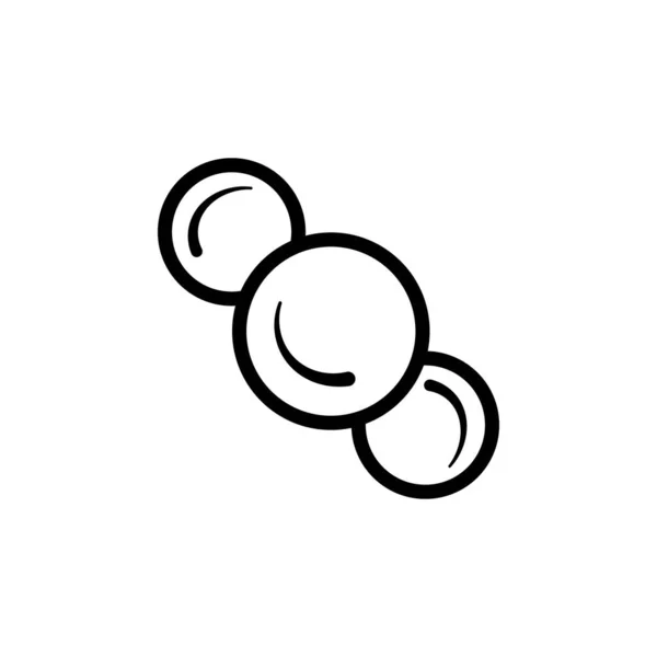 Ikona Modelu Molekularnego Odizolowana Białym Tle Grupa Atomów Połączonych Sobą — Wektor stockowy