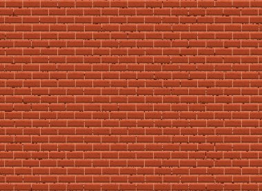 Tuğla duvar pürüzsüz desen. Gerçekçi kırmızı tuğla dokusu. Sonsuz vektör arkaplanı. Web tasarım şablonu.