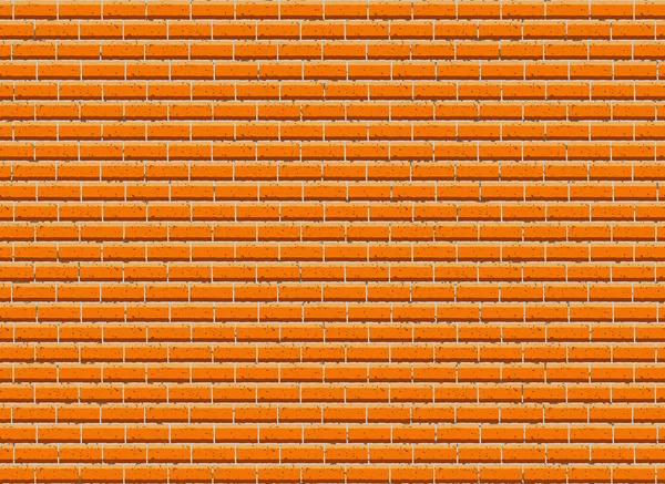 Cegła Ściana Bez Szwu Wzór Realistyczna Żółta Pomarańczowa Cegła Niekończące — Wektor stockowy