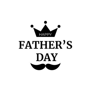 Gözlüklü ve taçlı Babalar Günü tasarımınız kutlu olsun. Tebrik kartı ve tebrik kartı için arka plan. Tatil afişi şablonu. Vektör illüstrasyonu.