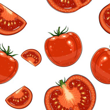 Kırmızı domates vektör illüstrasyonu 