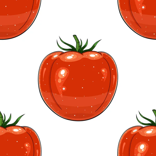 Ilustração Vetorial Tomate Vermelho — Vetor de Stock
