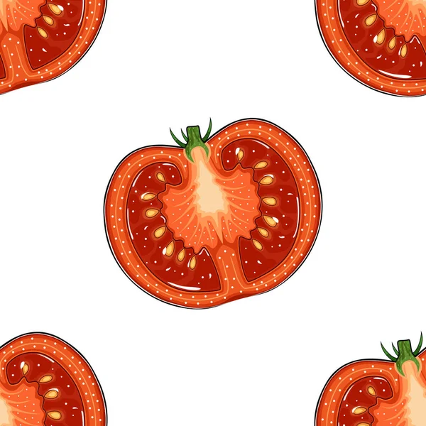Red Tomato Vector Illustration — Stock Vector