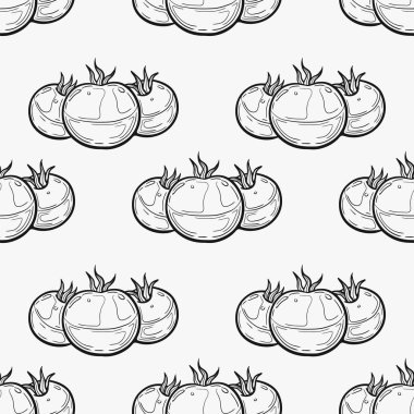 Domates deseni çizgi sanatı biçiminde çiziliyor