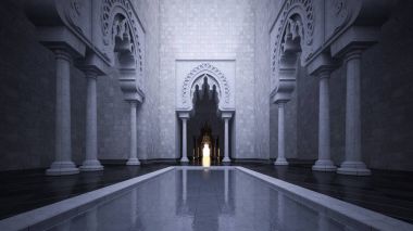 modern İslam tarzı 3D işleme görüntü