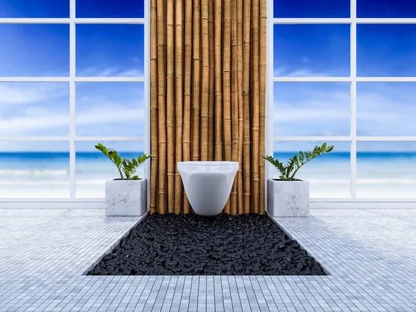 3D ontwerp van het interieur van de wc — Stockfoto