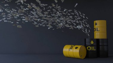 3D 100 dolarlık banka Not yağ tankı için uçan