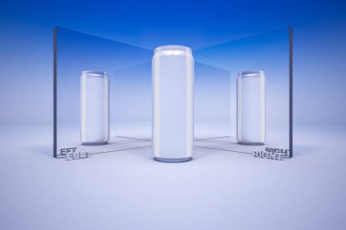 beyaz teneke kutunun 3d görüntüsü 