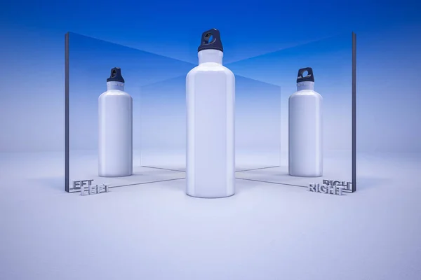 Mockup image of 3d rendering of white bottle — Stock Photo, Image