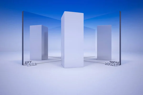 Image maquette du rendu 3D de la boîte blanche — Photo