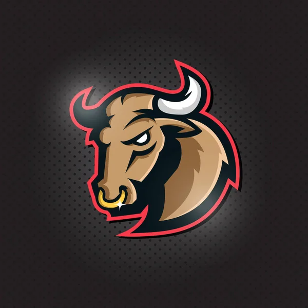 Angry bull illustration for sport team — Stock Vector