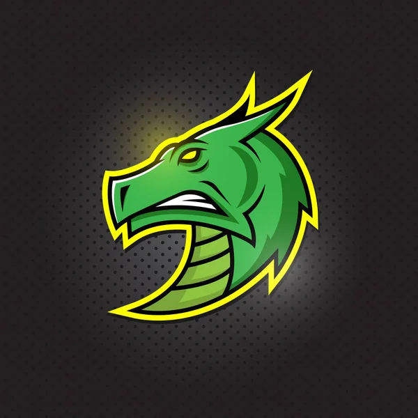 Cabeza de dragón - logotipo de la mascota, diseño de esport — Vector de stock