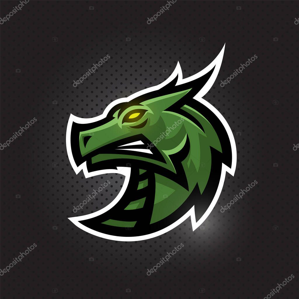 Dragon mascot gaming logo template for team or personal esport
