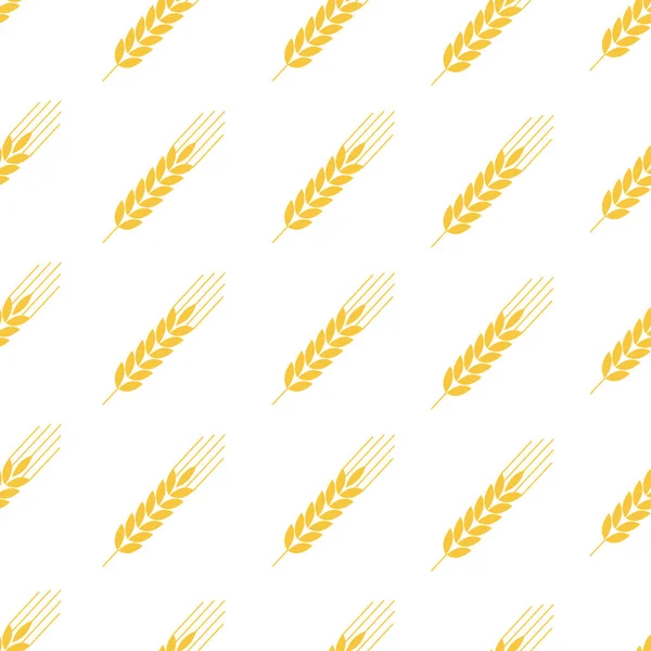 Vzor ilustrační uši žluté pšenice. — Stockový vektor