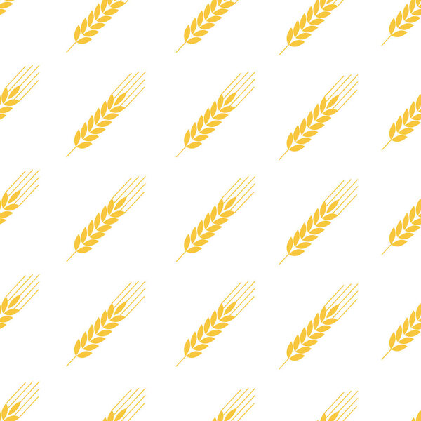pattern illustration ears of yellow wheat.