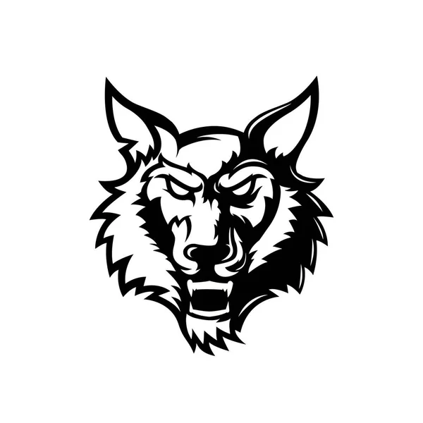 Lobo Cabeza Logo Mascota Diseño Para Esports — Vector de stock