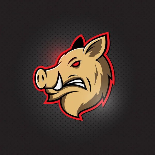 Cerdo Cerdo Diseño Del Logotipo Mascota Esport — Vector de stock