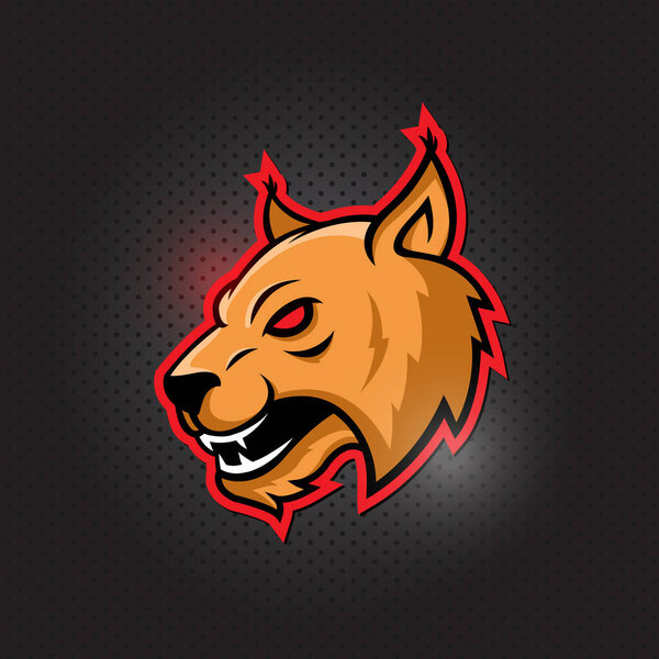 lynx Mascot Head Vector Illustration