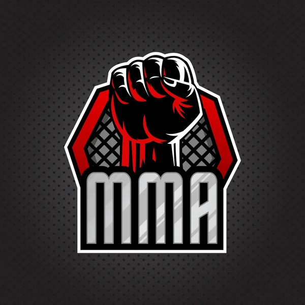 MMA fight logo. Mixed martial arts vector logotype