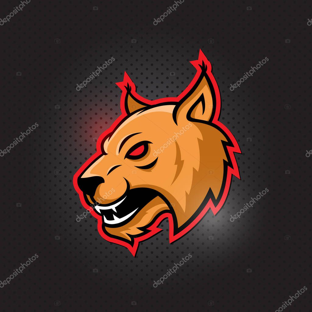 Lynx Mascot Head Vector Illustration